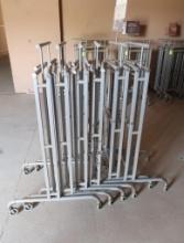 2-sided hanging rack w/ outriggers, on casters