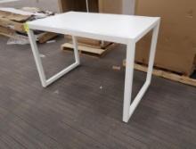 merchandising tables, white, new
