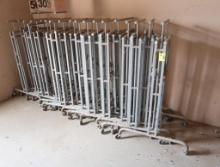 2-sided hanging rack w/ outriggers, on casters