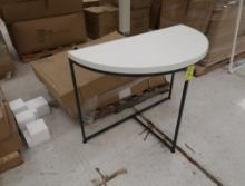 half-round merchandising table, new