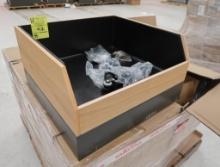 grocery/produce floor merchandisers w/ liner & casters, new