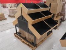 tiered table w/ bins, two-sided, new