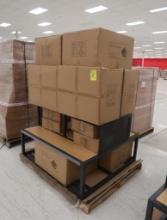 tiered table w/ bins, two-sided, new