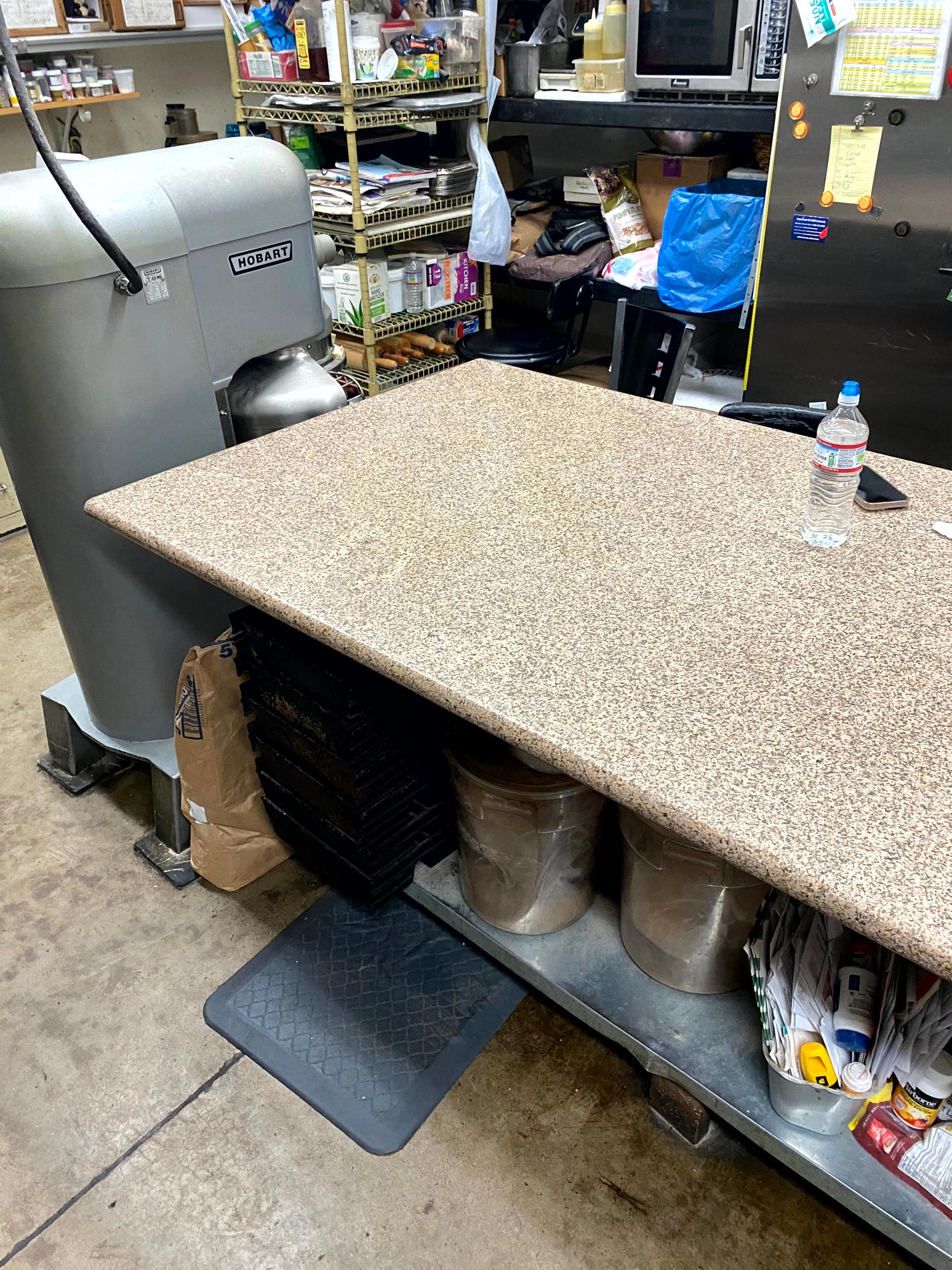 TABLE WITH GRANITE TOP