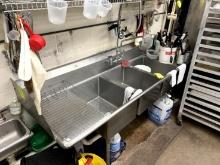 THREE COMPARTMENT STAINLESS STEEL SINK