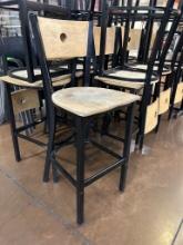 BAR HEIGHT METAL FRAMED CHAIRS