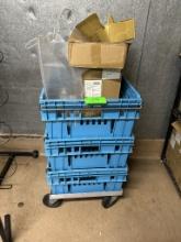 PLASTIC CRATES W/ DOLLEY