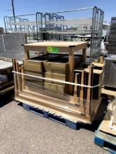 PALLET OF WOOD DISPLAY TABLES