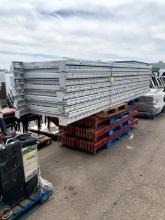 NINE SECTIONS OF PALLET RACKING