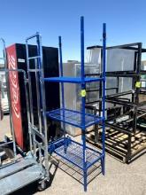 3 TIER BLUE RACK