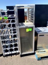 HOLDING CABINET WITH RACK TOP