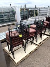 METAL BASE PADDED SEAT CAFÉ CHAIRS
