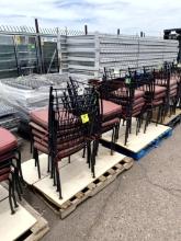 METAL BASE PADDED SEAT CAFÉ CHAIRS