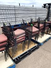 METAL BASE PADDED SEAT CAFÉ CHAIRS