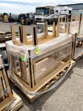 PALLET OF WOOD DISPLAY TABLES