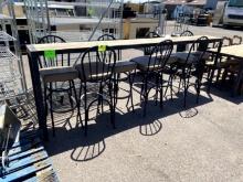 LONG TABLE WITH 7 CHAIRS