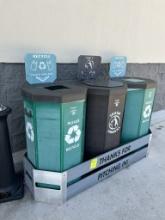 3 BIN WASTE DISPOSAL AREA W/ CONTAINMENT