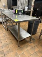 48IN X 30IN X 34IN STAINLESS STEEL TABLE