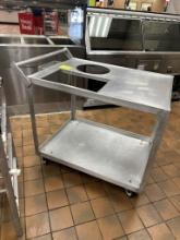 FOOD SERVICE DEPARTMENT CART W/ CUTOUTS