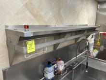 8FT STAINLESS WALL SHELF/UTENSIL RACK