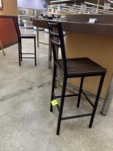 BAR-HEIGHT METAL FRAMED CHAIRS