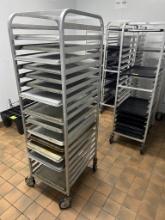 CHANNEL RACKS W/ SHEET PANS AND TRAYS
