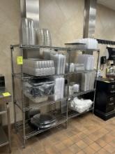 3FT METRO RACKS W/ FOOD SERVICE ITEMS