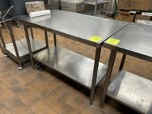48IN X 30IN X 34IN STAINLESS STEEL TABLE