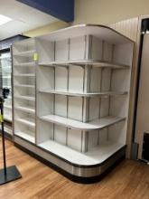 CURVED 3-WAY WALL SHELVING UNIT