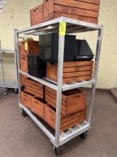 48IN AND 60IN X 24IN X 65IN ALUMINUM COOLER CARTS