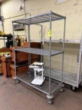 46IN X 21IN X 66IN RACK ON CASTERS