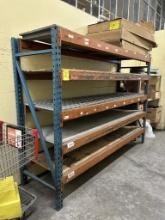 1 SECTION OF TEAR DROP PALLET RACKING