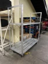 60IN X 24IN X 65IN ALUMINUM COOLER CART