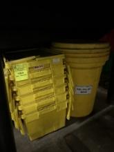 YELLOW HAZMAT BUCKETS/CRATES