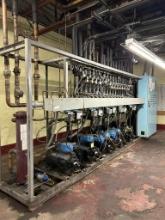 KYSOR WARREN 5 PUMP MED TEMP COMPRESSOR RACK