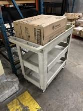 RUBBERMAID 3-TIER PLASTIC UTILITY CART