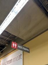 RESTROOMS SIGN