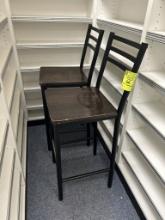 BAR-HEIGHT METAL FRAMED CHAIRS