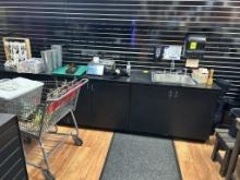 ALL FLORAL MILLWORK AND SLAT WALL BEHIND COUNTER
