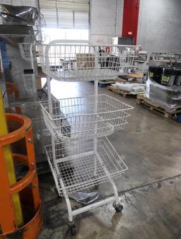 wire basket tiered merchandiser