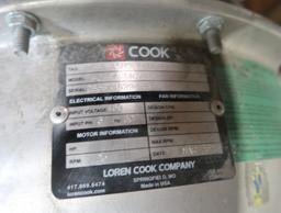 Loren Cook mixed flow, Centri-Vane wheel, aluminum, in-line fan
