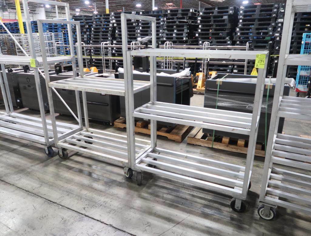 aluminum cooler racks, on casters