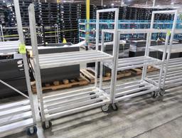 aluminum cooler racks, on casters