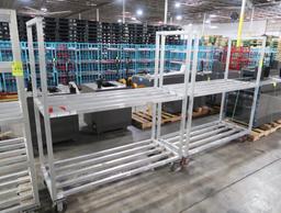 aluminum cooler racks, on casters