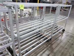 aluminum cooler racks, on casters