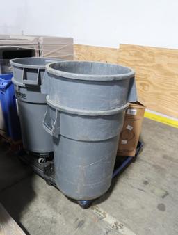 pallet of waste receptacles