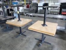 cafe tables, w/ maple tops