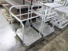 aluminum sheet pan carts, on casters