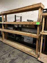 WOODEN SHELVING UNIT