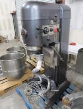 Hobart 80 qt mixer, w/ bowl guard, whisk, & 2) hooks